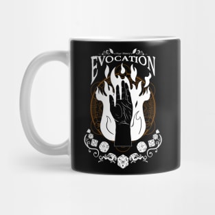 Evocation - D&D Magic School Series: White Text Mug